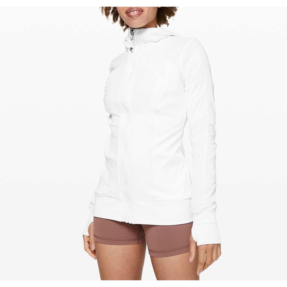 Lululemon Dance Studio Jacket III Full Zip Hooded Swift White 8